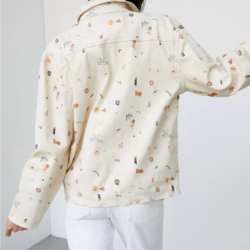 Alexandra Bueno Adventurer whimsical animal Jacket Size Medium Anthropologie - Picture 2 of 16